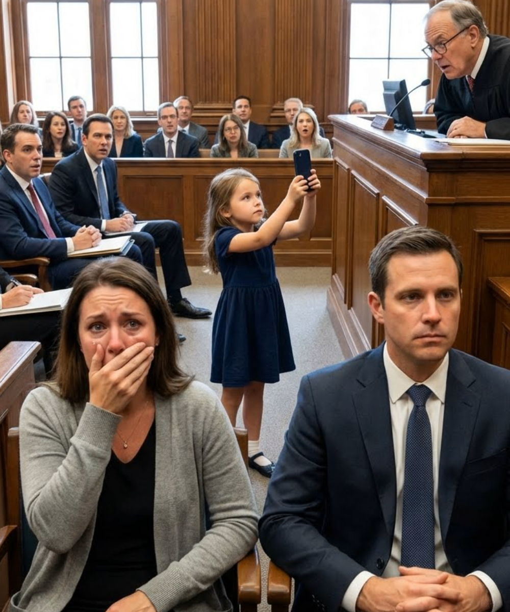 During our divorce trial, my husband showed no emotion as he sought to end our 20-year marriage. Moments before the judgment was read, my 8-year-old niece stood up and asked the judge to show a video of what she had witnessed at home, shocking everyone in the courtroom.