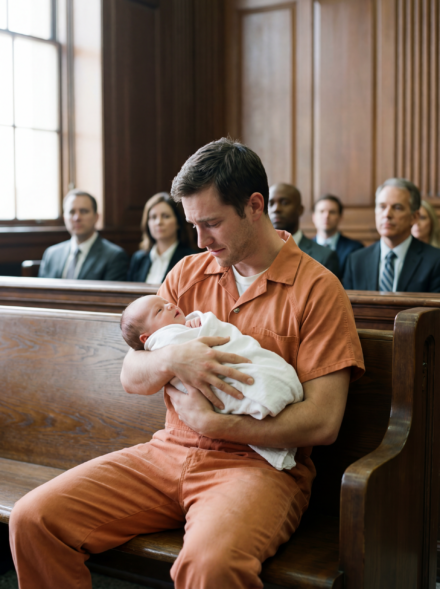 A Man Sentenced To Life Asked To Hold His Newborn Son For One Minute — A Baby’s Cry And A Small Mark Exposed A Powerful Lie In The Courtroom