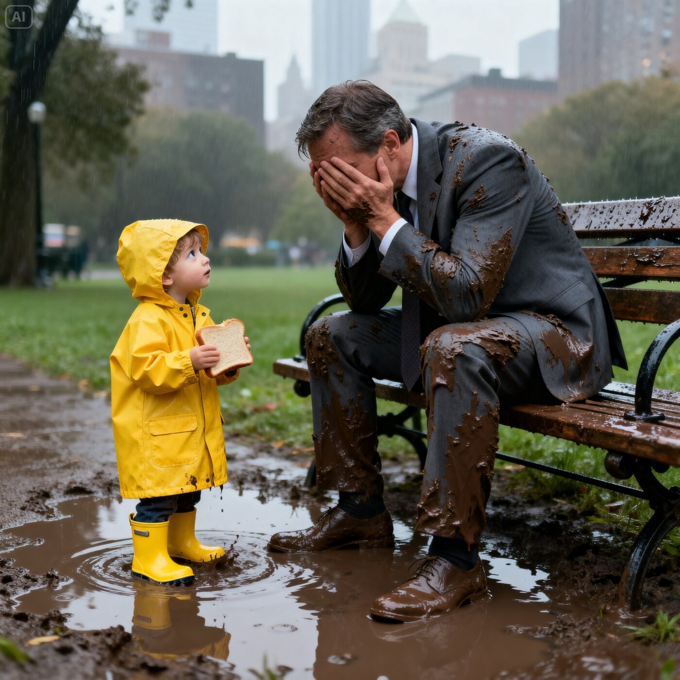 “DO YOU CRY FROM HUNGER, TOO?” the beggar girl asked the millionaire and offered him her last piece of bread. What happened next left everyone frozen…