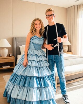 My Stepmom Refused to Give Me Money for a Prom Dress – My Brother Sewed One from Our Late Mom’s Jeans Collection, and What Happened Next Made Her Jaw Drop