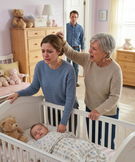 I set up the camera to check on my baby during naptime, but what I heard shattered me first: my mother snarling, “You live off my son and still dare to say you’re tired?” Then, right beside my child’s crib, she grabbed my wife by the hair.