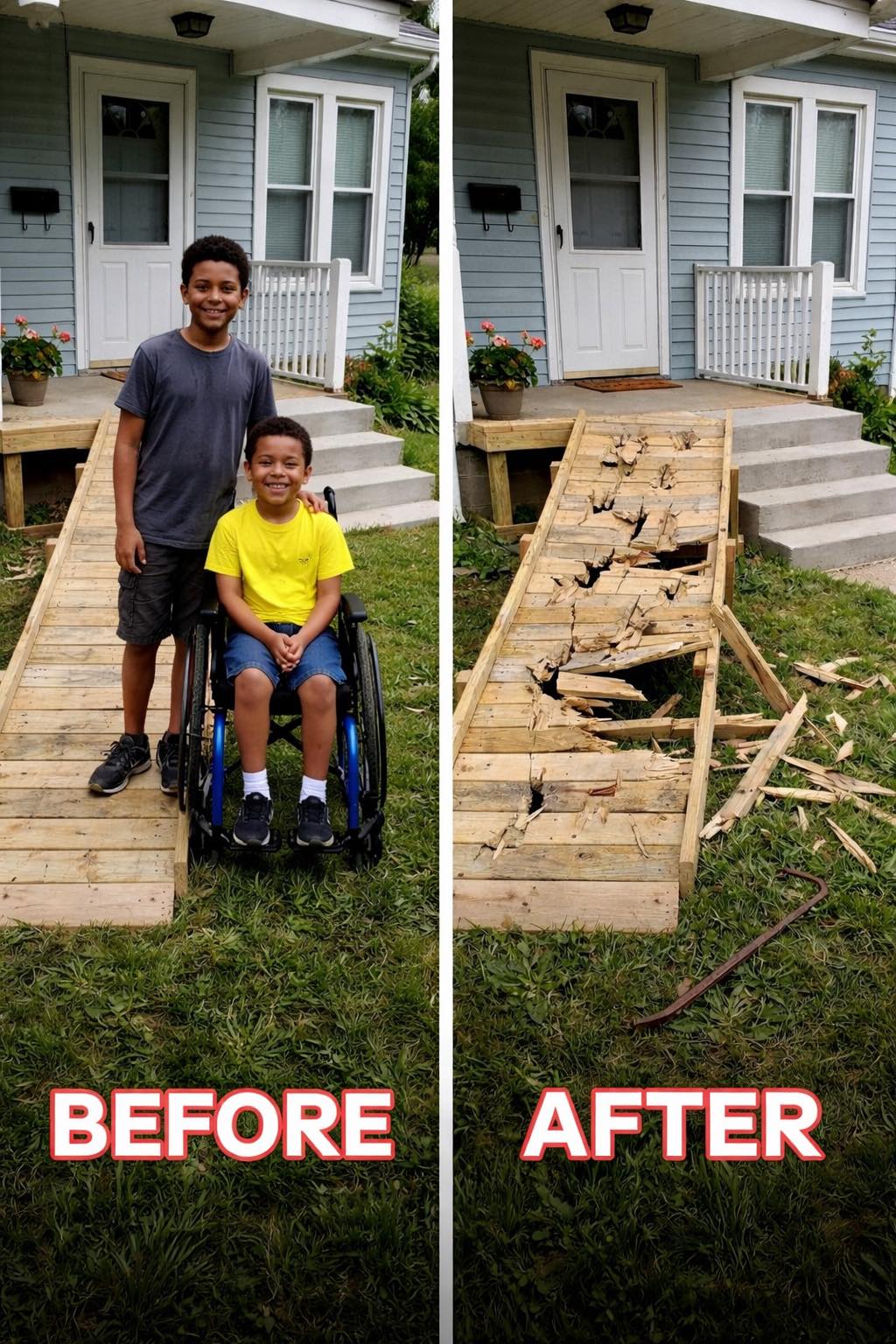 My Son Built a Ramp for the Boy Next Door – Then an Entitled Neighbor Destroyed It, but Karma Came Faster than She Expected